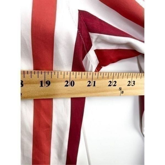 Rykiel Homme Striped Button Down Dress Shirt Valentines Day Red and Pink - Picture 9 of 11